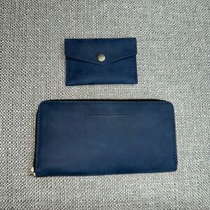 Portland Leather Deep Water Wallet set